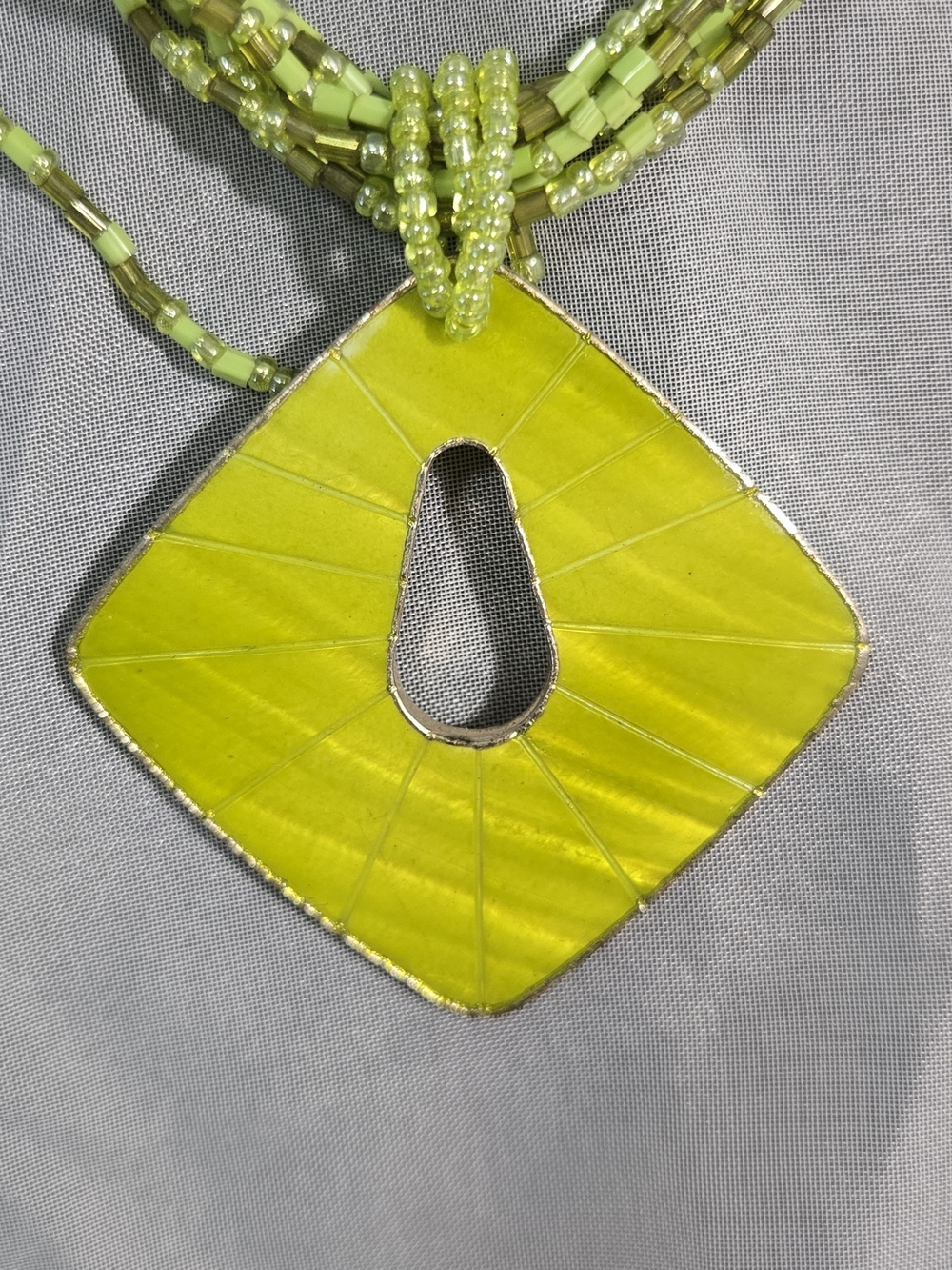 Rare Vintage 70s Modernist All-Stone Statement Necklace